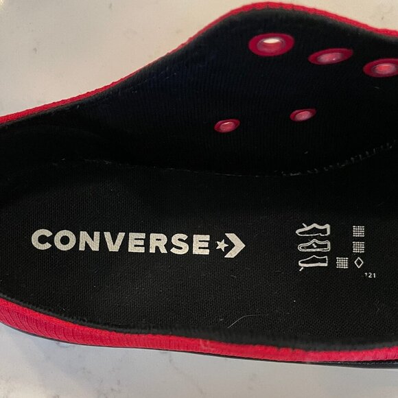 Converse All Star Casual Lo Cut Lace Up Textile Sneakers Red & Wht 8.5M/10.5 W - Picture 9 of 14